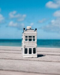 Blue beach house