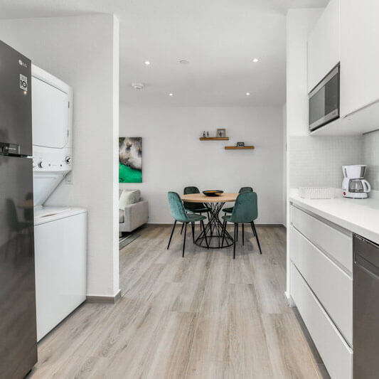 Ocean apartment kitchen